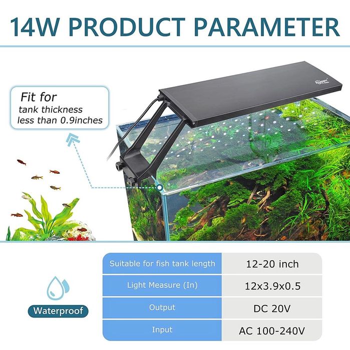 Hugger LED лампи за аквариум, различнi размери