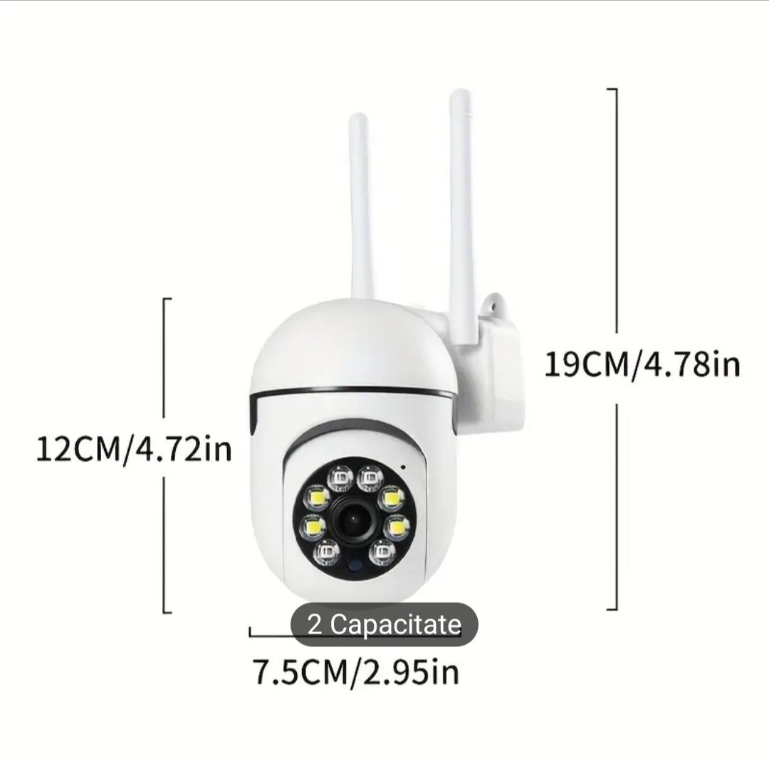 Camera video wifi FullHD 2m pixeli + Card 32Gb + încărcător USB