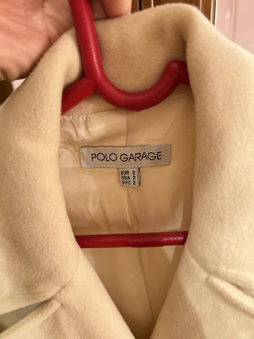 Palton crem Polo Garage elegant, clasic