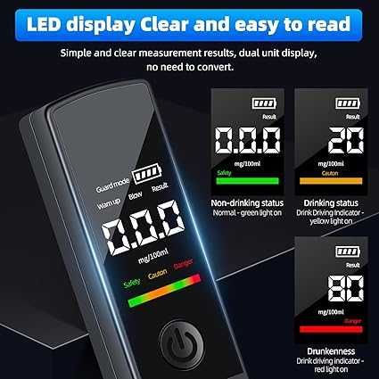 НОВ Алкохолен тестер - Dittybuy Alcohol Breathalyzer Tester