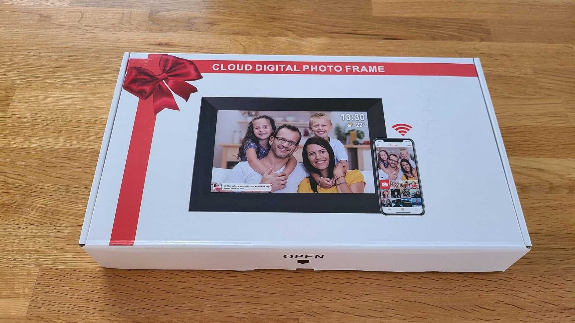 Цифрова фоторамка WiFi 10.1 инча, 1280 x 800 IPS  32GB памет, бяла