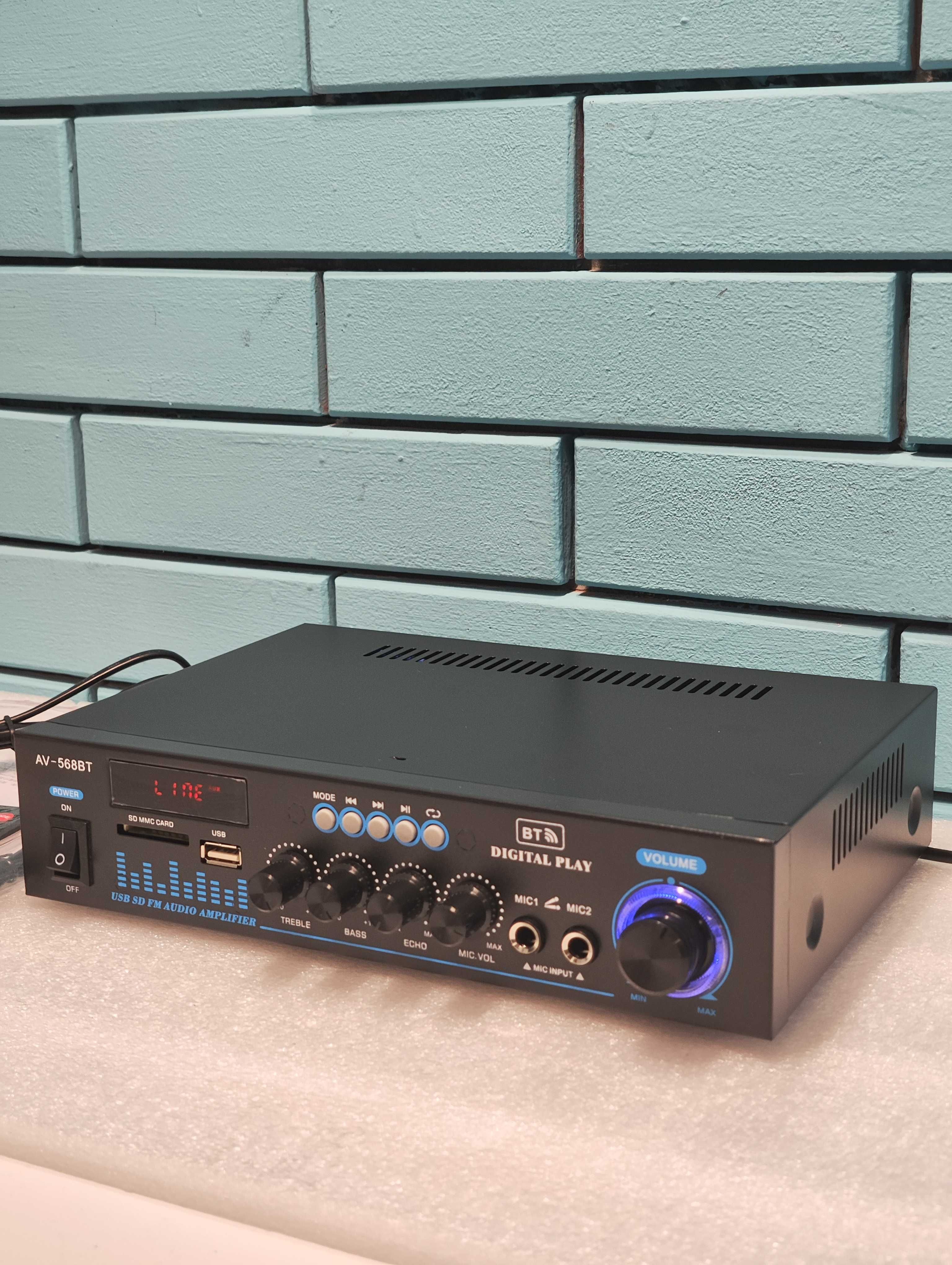 Усилвател Hi-Fi Bluetooth 2x60W със SD, USB и FM радио