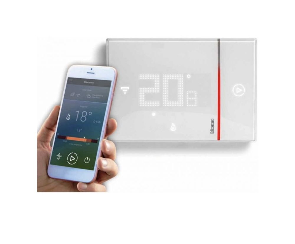 Wi-Fi Смарт термостат bTicino - Smarther 2 с Netatmo, бял