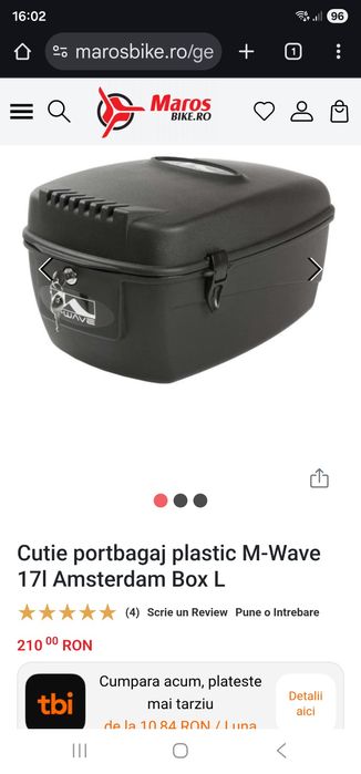 Cutie portbagaj bicicleta Amsterdam 17L