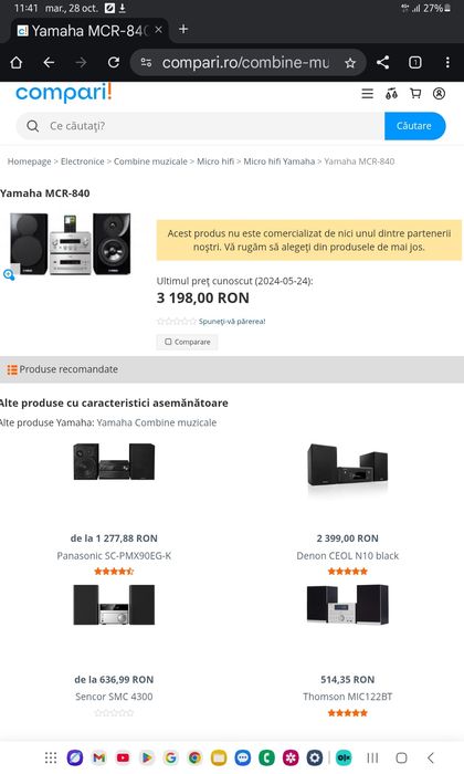 Yamaha R-840 Pianocraft Series. Bijuterii. Cap serie. Preț fix !