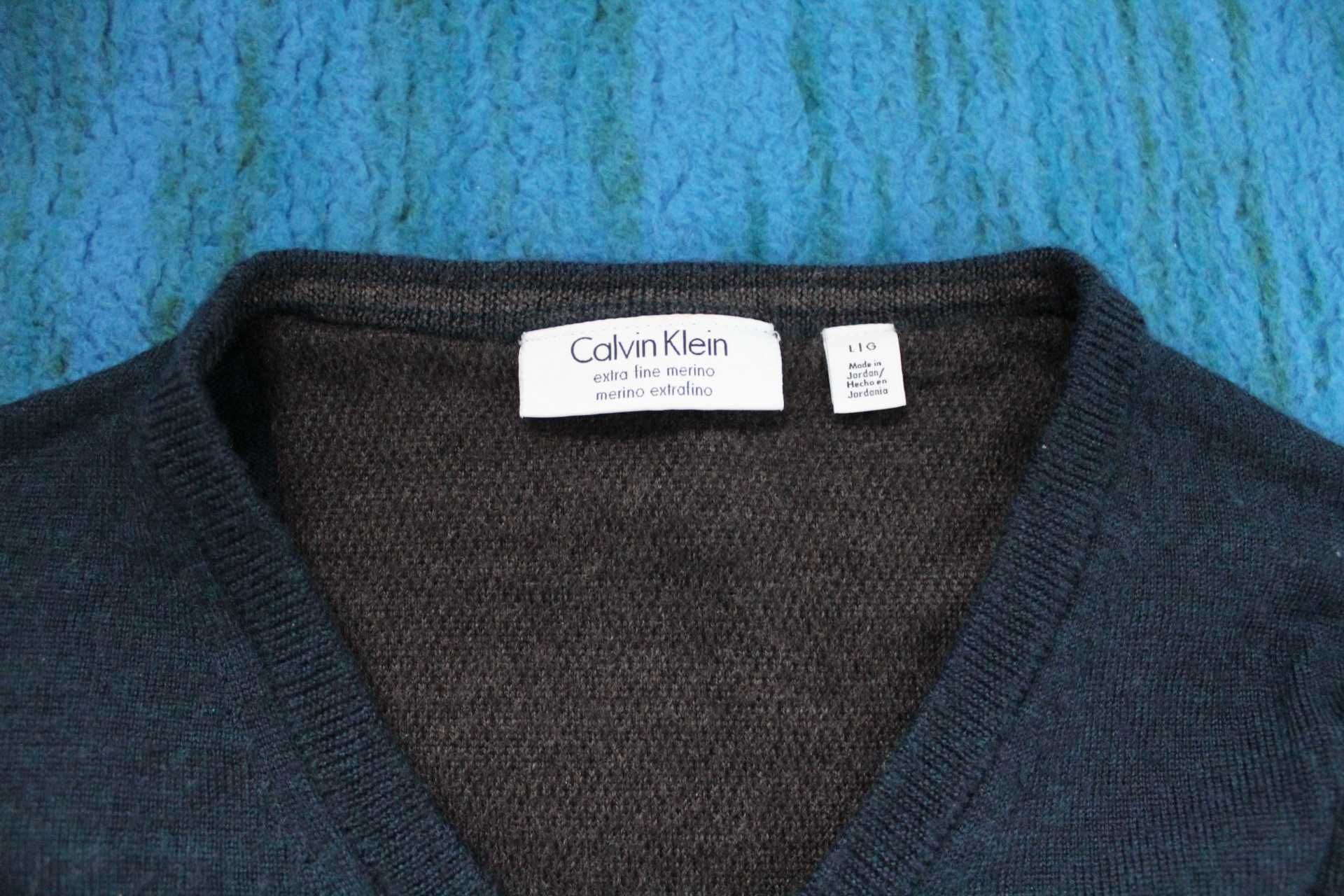 Bluza Calvin Klein L merino si Napapijri M lana