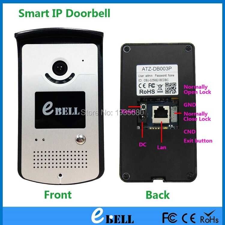 Interfon video LAN / WiFi marca eBell DBV03P cu camera 1MP IR si audio