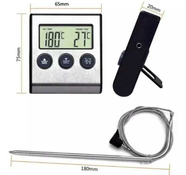 Таймер/Термометр щуп для гриля и печи(с сигналом)