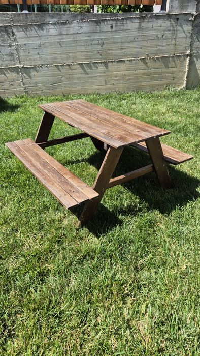 Masuta bancute lemn copii