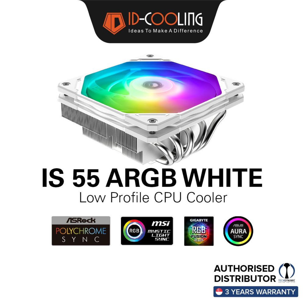 Кулер процессора Id Cooling is 55 white