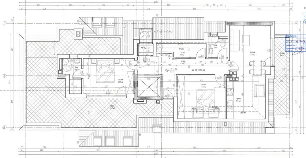 3-стаен в София-Левски В площ 174