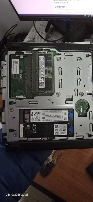 Mini pc Lenovo M80q Gen 4 Tiny ThinkCentre i5 13500T 256 ssd fara ram