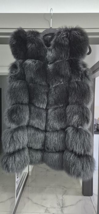 Vesta blana naturala dama