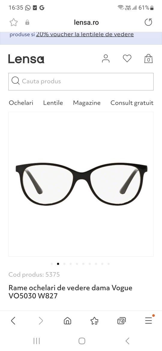 Rame ochelari de vedere dama Vogue VO5030 W827