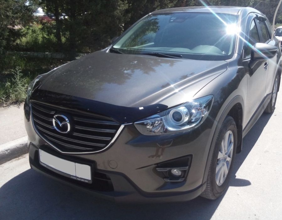 Дефлектор капота (мухобойка) Mazda CX-5 с 2012 по 2017
