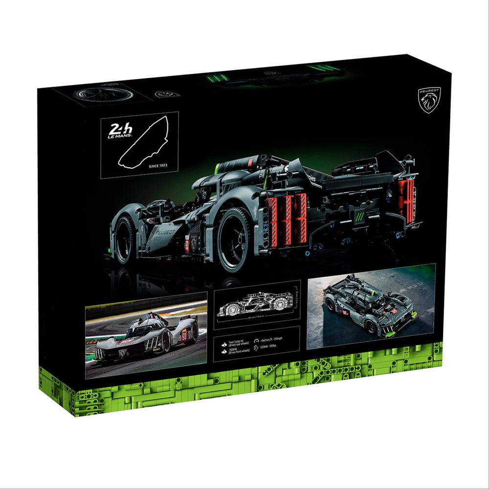Конструктор Lego Peugeot 9X8 Hypercar | 1775 деталей | Гиперкар