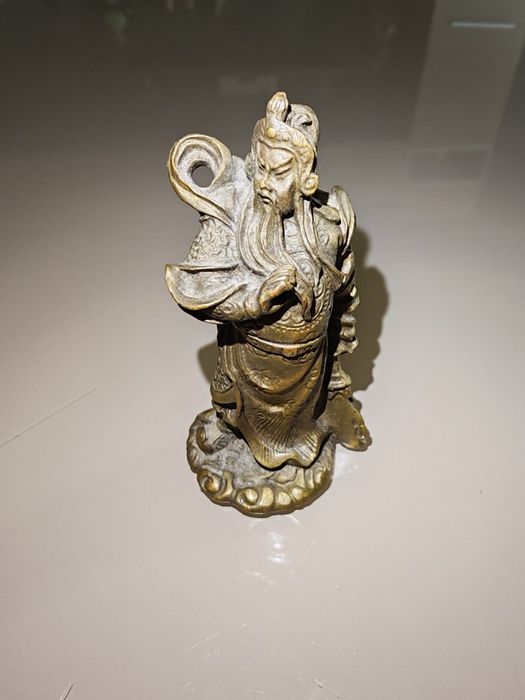 Set 3 statuete chinezești antice din alamă – vintage, decor