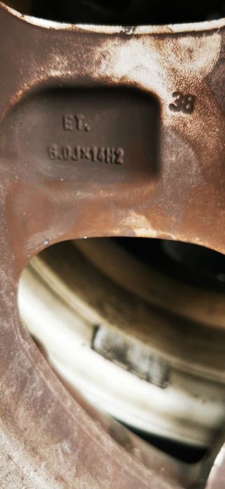 Set 4 jante aliaj 5x100 r14 6j et38 anvelope allseason 165 70 r14 m+s