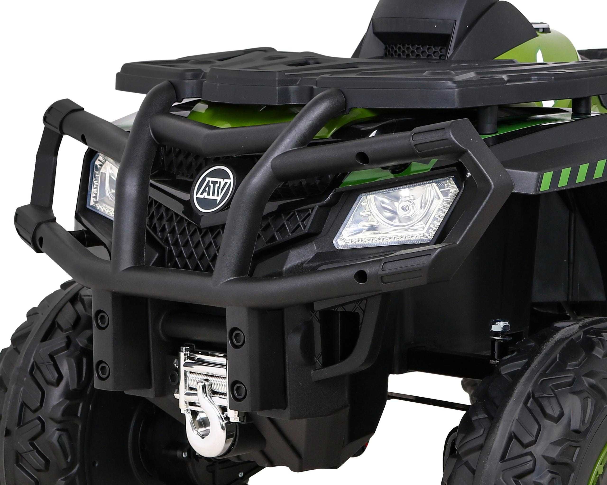 ATV electric pt copii Autokids 24V 4x4 cu cupa 3-10 ani (S615) Verde