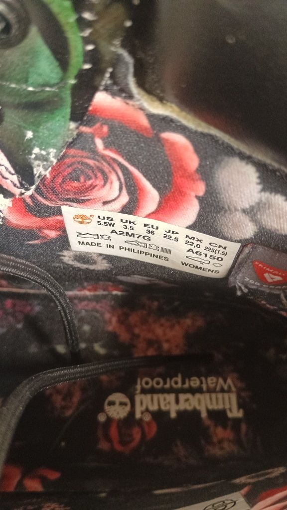 Кожени дамски боти Timberland Heritage 6 Floral Print