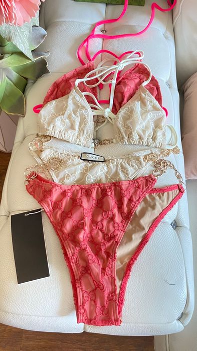 Бикини бански Гучи*Gucci technical gold chain