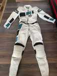 Costum motocicletă piele, geacă + pantaloni, mărimea 50
