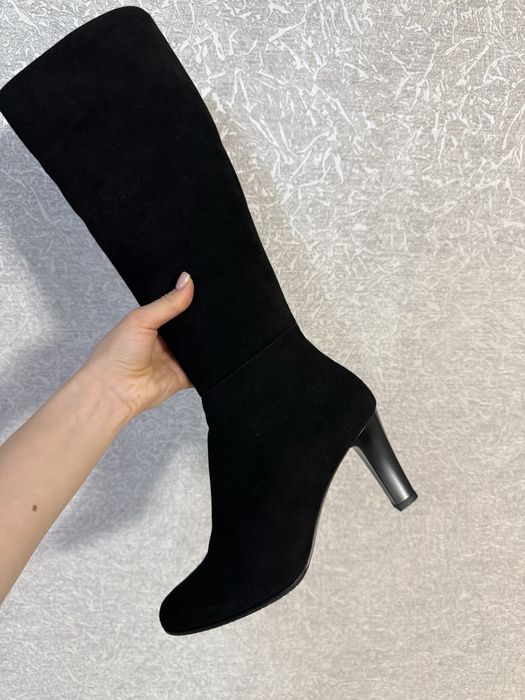 Новые итальянские сапоги из натуральной замши и меха