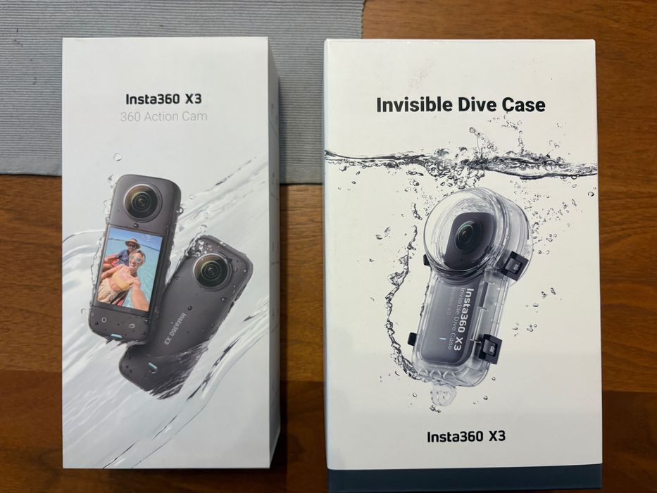 Insta360 x3 - pachet complet + carcasa subacvatica originala