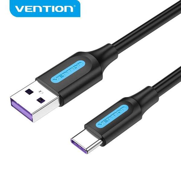 Vention Кабел Type-C / USB AM - 1M Black 5A Fast Charge - CORBF