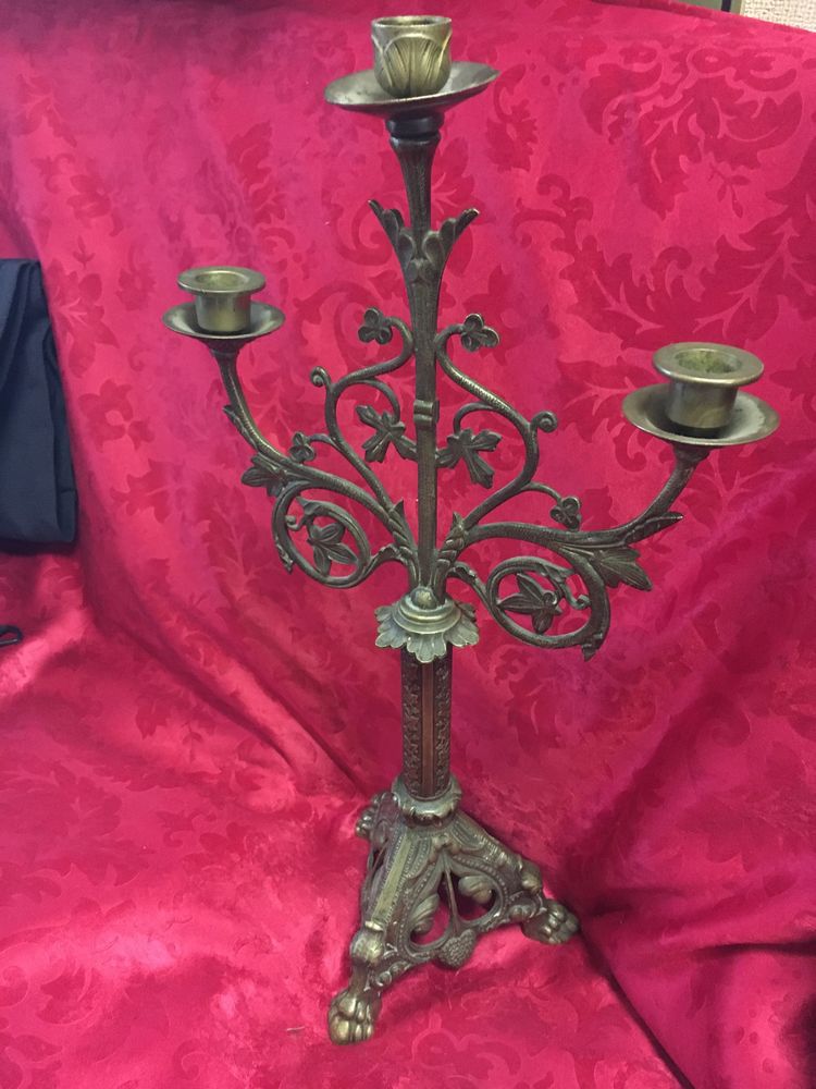 Старинен свещник бронз