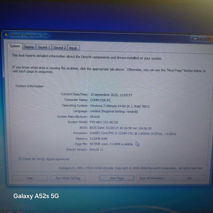 Vand leptop i5 5gb rami hd 500