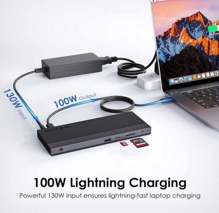 Wavlink WL-UMD01 докинг станция 3 дисплея