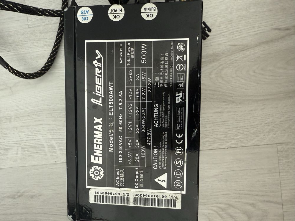Sursa Enermax Liberty 500w semi modulara