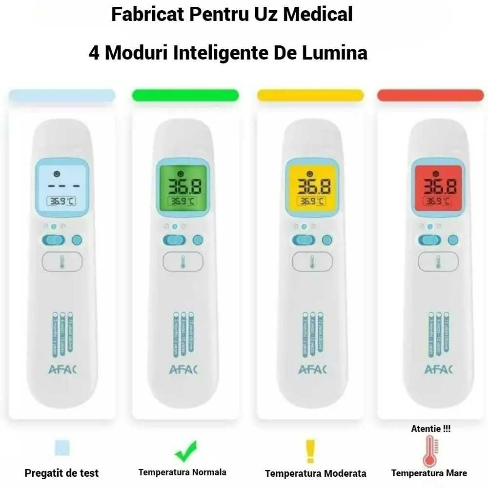 Termometru adulți și copii, non contact, mod frunte,ureche, Infraroșu