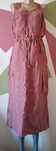 Rochie lunga Sarafan din in rosu pal buzunare mari fermoare cusaturi