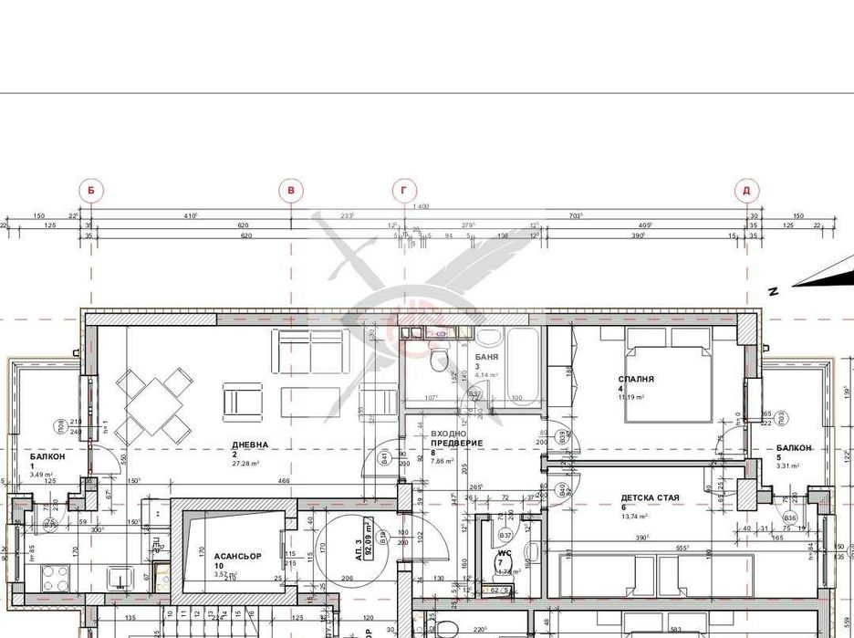 Продава се Тристаен апартамент в София, Център - 118 кв.м за 1949 €/кв.м - Снимка #1