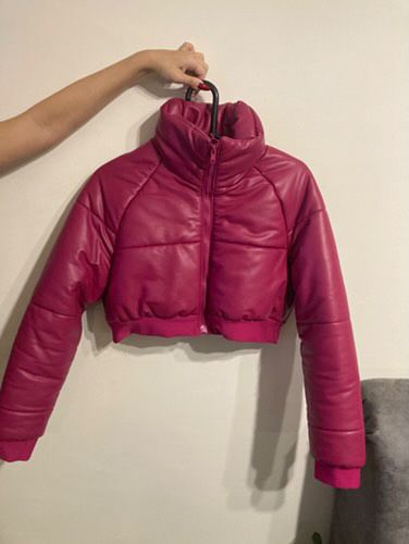 Късо розово яке зимно