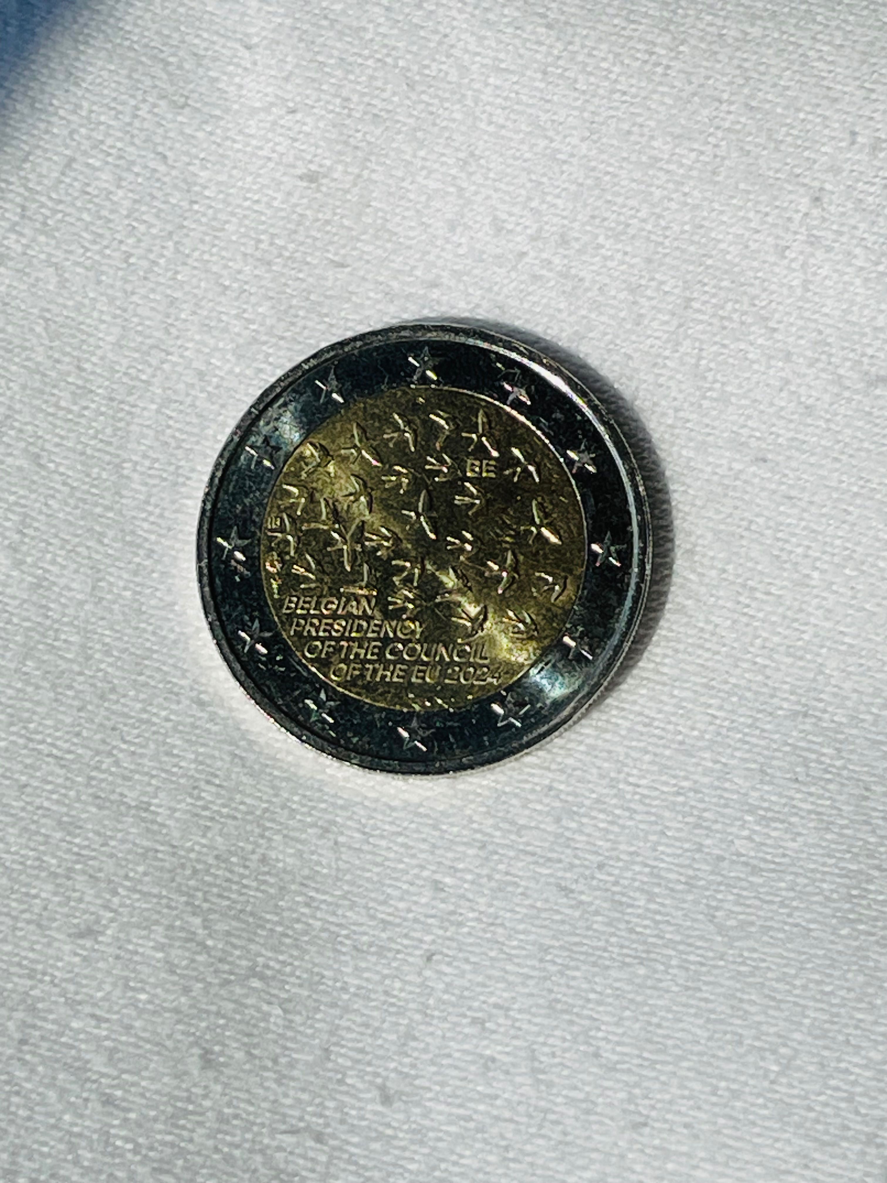 2 Евро монети , Гърция 2002 с S,Атина 2004, Белгия 2024