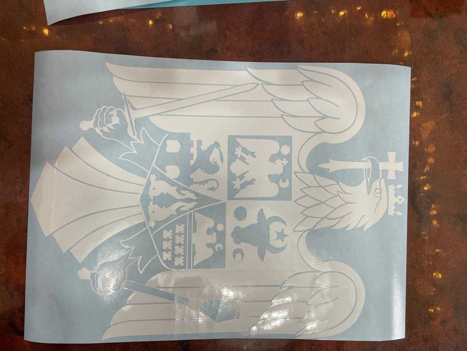 Sticker auto Stema Romaniei autocolant oracal