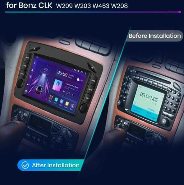 Navigatie Android 12 Dedicata Mercedes W209 , W203, CLK