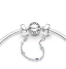 Pandora Lanț de siguranță cu piatră albastră triplă, pret excelent!