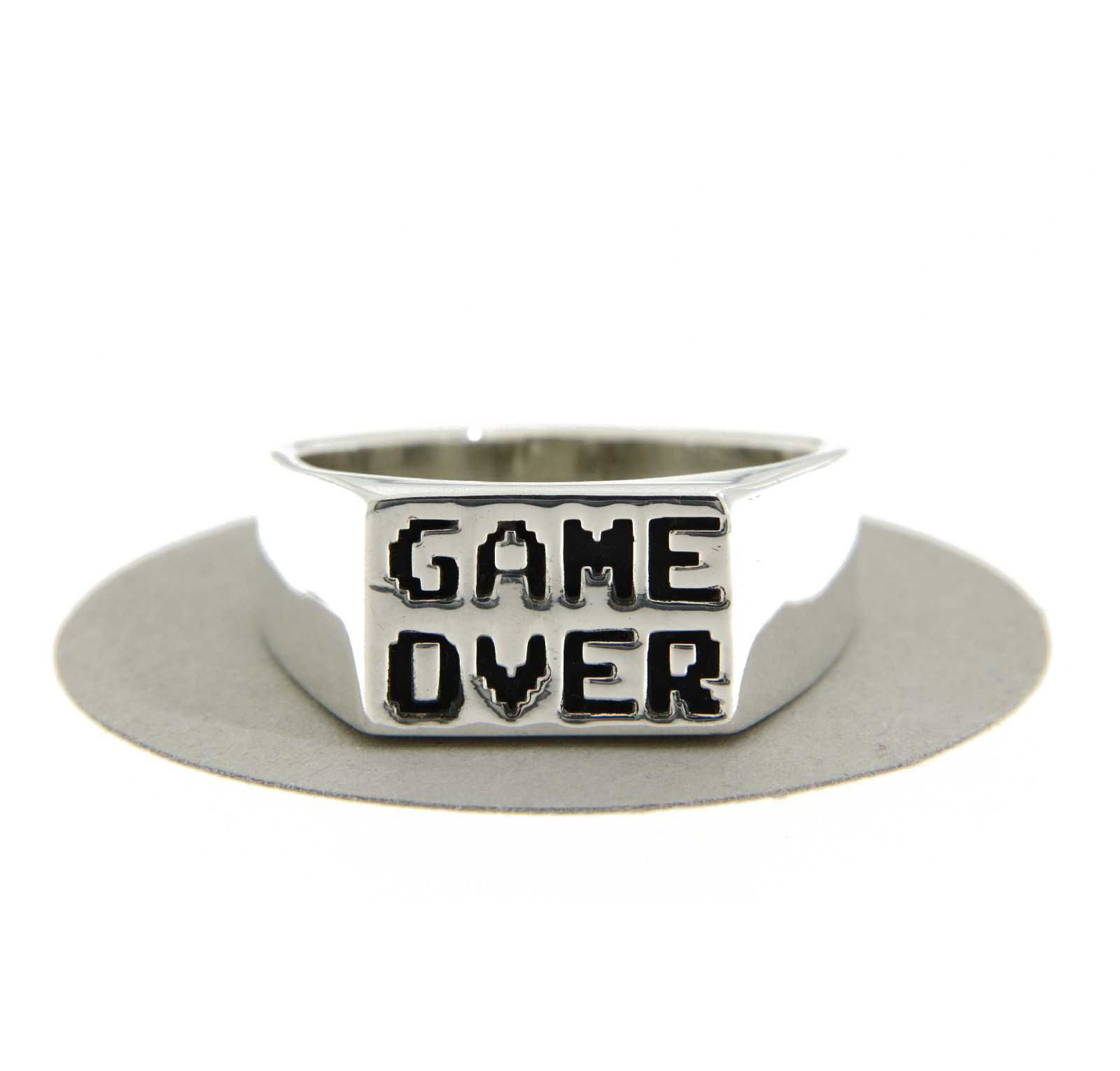 Inel ghiul argint 925 game over