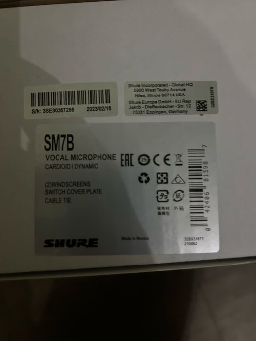 Microfon Shure SM 7b nou/