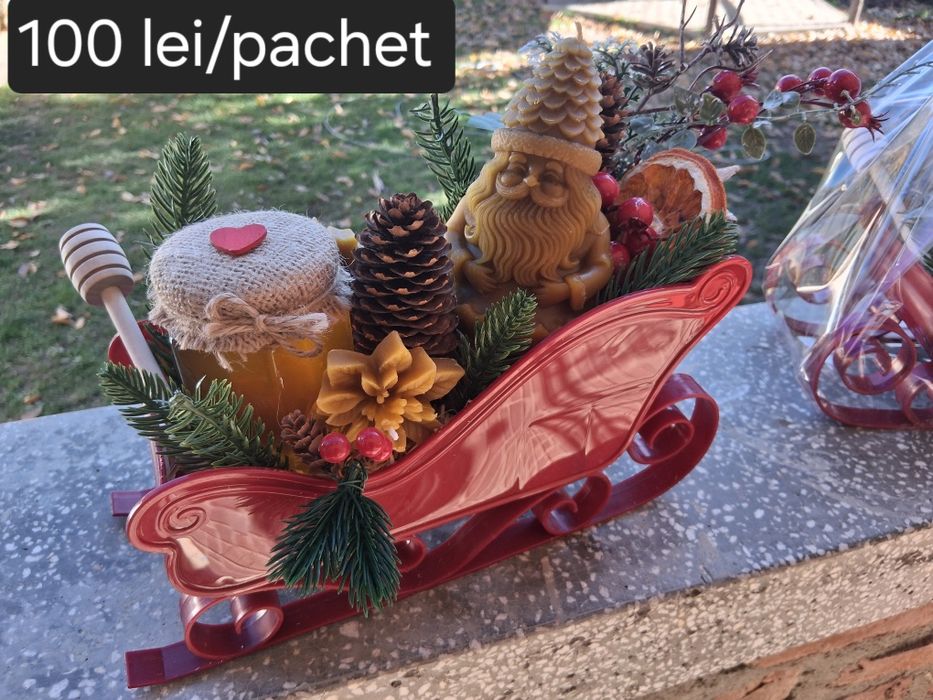 Aranjamente cu miere de albine și lumânări decorative din ceară