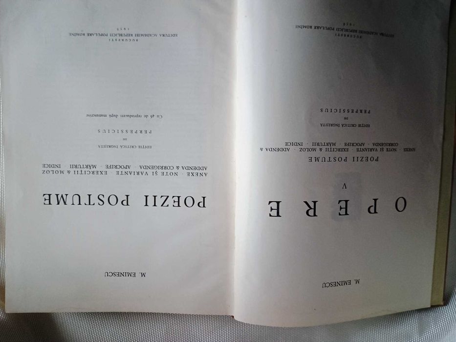 Opere vol .V (Poezii postume )- Mihail Eminescu-Editie critica