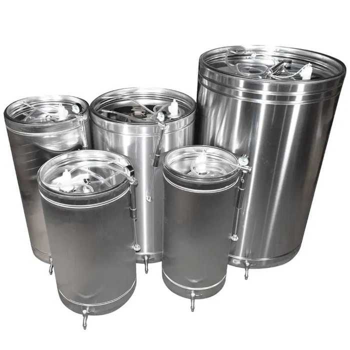 Butoi (cisternă) INOX cu capac flotant 150 L si camera din silicon
