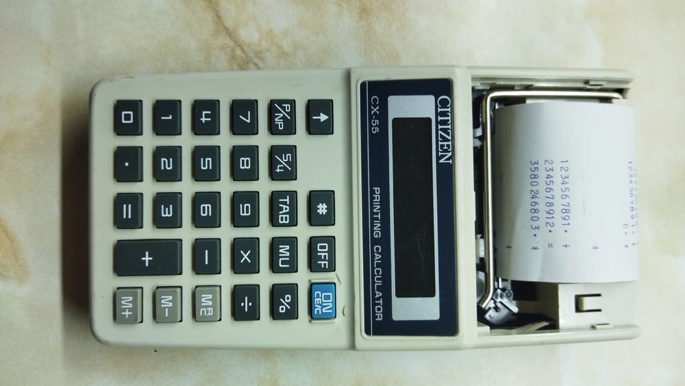Калькулятор  CITIZEN CX-55, печатающий.