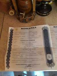 Vând certificat de acționar Petrol Sub Suplacu de Bacău și Agromec.