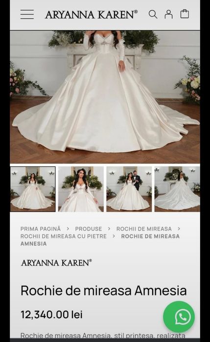 Rochie mireasa cu trena  Aryanna Karen