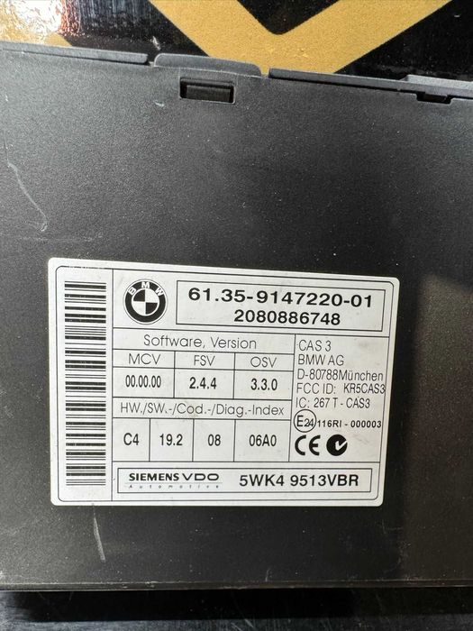 BMW CAS3 модул  5WK49513VBR – оригинален Siemens VDO